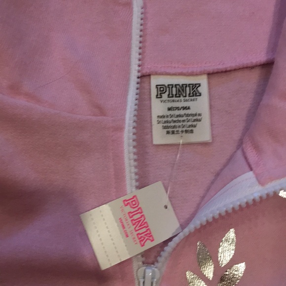 NWT PINK 3/4 zip top M. - Picture 2 of 3